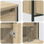 Set di mobili da bagno 3 pezzi in legno ingegnerizzato Rovere di vidaXL Set di mobili da bagno 3 pezzi in legno ingegnerizzato Rovere di vidaXL