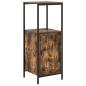 Set di mobili per bagno 3 pezzi in rovere fumé in legno ingegnerizzato Set di mobili per bagno 3 pezzi in rovere fumé in legno ingegnerizzato