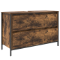 Set di mobili per bagno 3 pezzi in rovere fumé in legno ingegnerizzato Set di mobili per bagno 3 pezzi in rovere fumé in legno ingegnerizzato