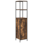 Set di mobili per bagno 3 pezzi in rovere fumé in legno ingegnerizzato Set di mobili per bagno 3 pezzi in rovere fumé in legno ingegnerizzato