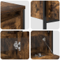 Set di mobili per bagno 3 pezzi in rovere fumé in legno ingegnerizzato Set di mobili per bagno 3 pezzi in rovere fumé in legno ingegnerizzato