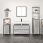 Set di mobili per bagno 3 pezzi vidaXL Grigio Legno ingegnerizzato Set di mobili per bagno 3 pezzi vidaXL Grigio Legno ingegnerizzato