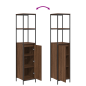vidaXL Set di mobili per bagno 3 pezzi - Rovere marrone legno ingegnerizzato