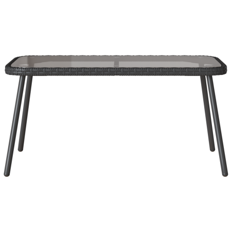 vidaXL Set da pranzo da giardino con cuscini in polyrattan nero