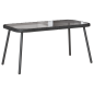 Set da Giardino a 2 Pezzi con Cuscini in Rattan Sintetico Nero