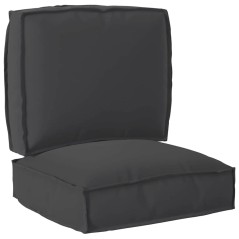 vidaXL Set di Cuscini per Pallet 2 Pezzi Nero in Tessuto Oxford