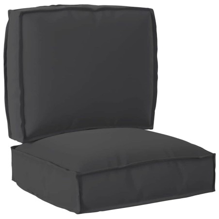 vidaXL Set di Cuscini per Pallet 2 Pezzi Nero in Tessuto Oxford