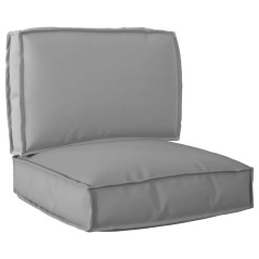 vidaXL Set di Cuscini per Pallet in Stoffa Oxford Grigia da 2 Pezzi