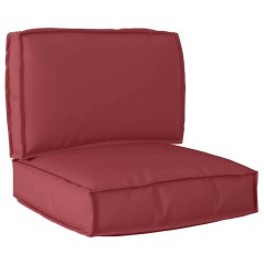 vidaXL Set di Cuscini per Palette in 2 Pezzi Rosso Vino in Tessuto Oxford