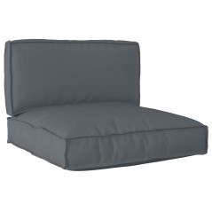 vidaXL Set di 2 Cuscini per Pallet Antracite Tessuto Oxford