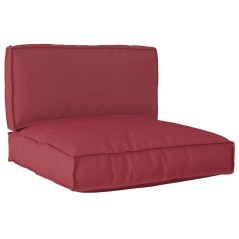 vidaXL Set di Cuscini per Pallet in 2 Pezzi Rosso Bordeaux in Tessuto Oxford