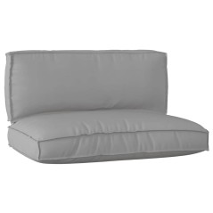 vidaXL Set di Cuscini per Pallet a 2 Pezzi Grigio in Tessuto Oxford