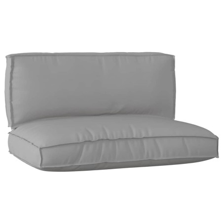 vidaXL Set di Cuscini per Pallet a 2 Pezzi Grigio in Tessuto Oxford