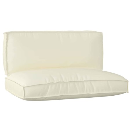 vidaXL Set di cuscini per pallet 2 pezzi crema in tessuto Oxford