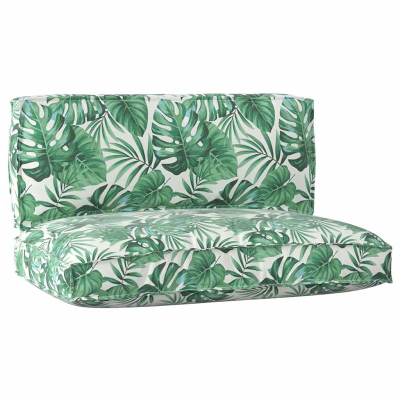 vidaXL Set di Cuscini per Pallet a 2 Pezzi con Motivo Foglia in Tessuto Oxford vidaXL Set di Cuscini per Pallet a 2 Pezzi con Motivo Foglia in Tessuto Oxford