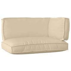 vidaXL Set di cuscini per pallet 3 pezzi in tessuto Oxford beige