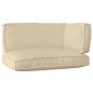 vidaXL Set di cuscini per pallet 3 pezzi in tessuto Oxford beige