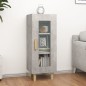 Credenza Grigio Cemento 34,5x34x90 cm in Legno Multistrato Credenza Grigio Cemento 34,5x34x90 cm in Legno Multistrato