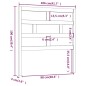 Testiera per Letto 106x4x100 cm in Legno Massello di Pino