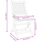 Sedia da Giardino Pieghevole vidaXL con Cuscino Grigio 6pcs in Legno Massello di Acacia Sedia da Giardino Pieghevole vidaXL con Cuscino Grigio 6pcs in Legno Massello di Acacia