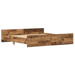 vidaXL Struttura Letto Legno Invecchiato 200x200 cm Legno Ingengnerizzato