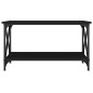 Tavolino da Salotto Nero 80x45x45 cm Legno Multistrato e Ferro Tavolino da Salotto Nero 80x45x45 cm Legno Multistrato e Ferro