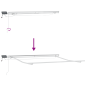 vidaXL Tenda Retrattile Manuale con LED Gialla e Arancione 300x250 cm