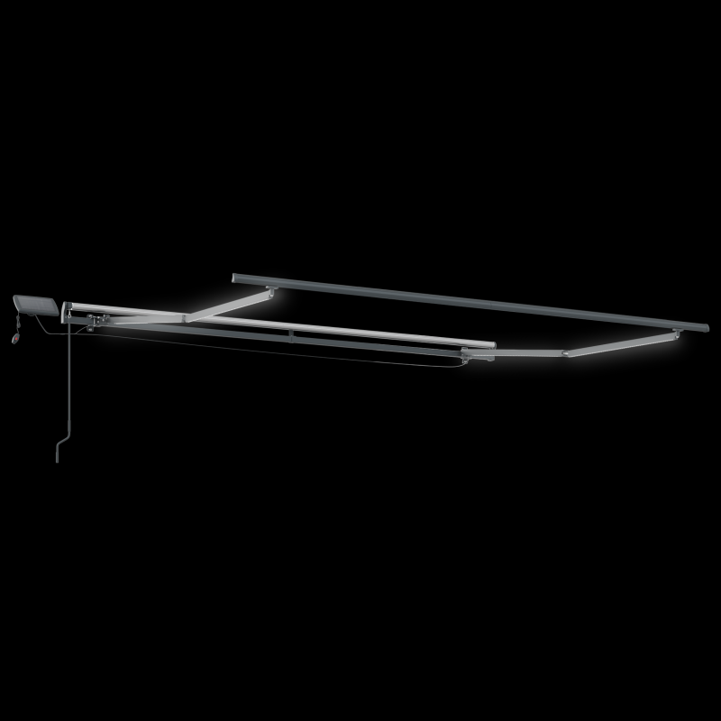 vidaXL Tenda Retrattile Manuale con LED Gialla e Arancione 300x250 cm vidaXL Tenda Retrattile Manuale con LED Gialla e Arancione 300x250 cm