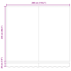 vidaXL Tenda Retrattile Automatica Rigata Rossa e Bianca 300x250 cm
