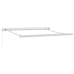 vidaXL Tenda Retrattile Manuale Rossa e Bianca 300x250 cm
