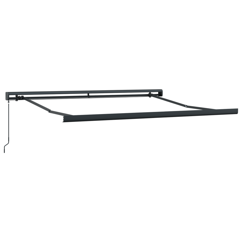 vidaXL Tenda Retrattile Manuale a Righe Rosse e Bianche 300x250 cm vidaXL Tenda Retrattile Manuale a Righe Rosse e Bianche 300x250 cm