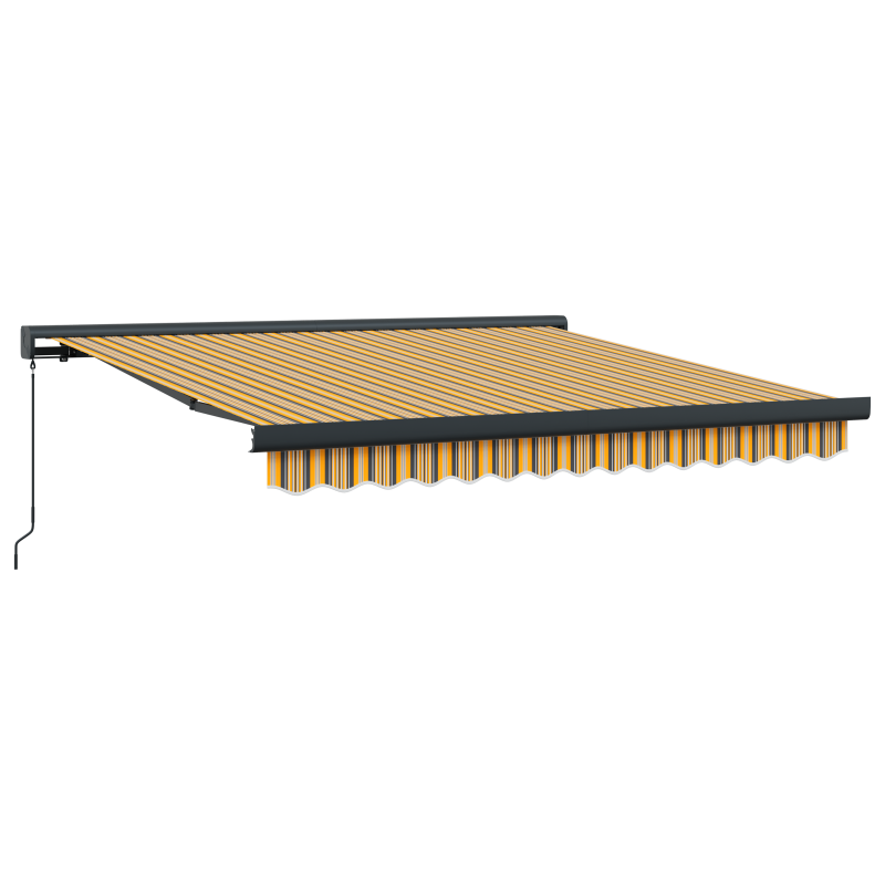 vidaXL Tenda Retrattile Manuale Righe Multicolori 300x250 cm vidaXL Tenda Retrattile Manuale Righe Multicolori 300x250 cm