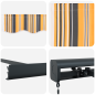 vidaXL Tenda Retrattile Manuale Righe Multicolori 300x250 cm vidaXL Tenda Retrattile Manuale Righe Multicolori 300x250 cm