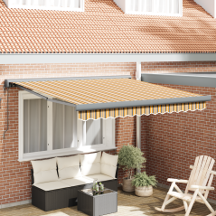 vidaXL Tenda Retrattile Automatica a Righe Multicolore 300x250 cm