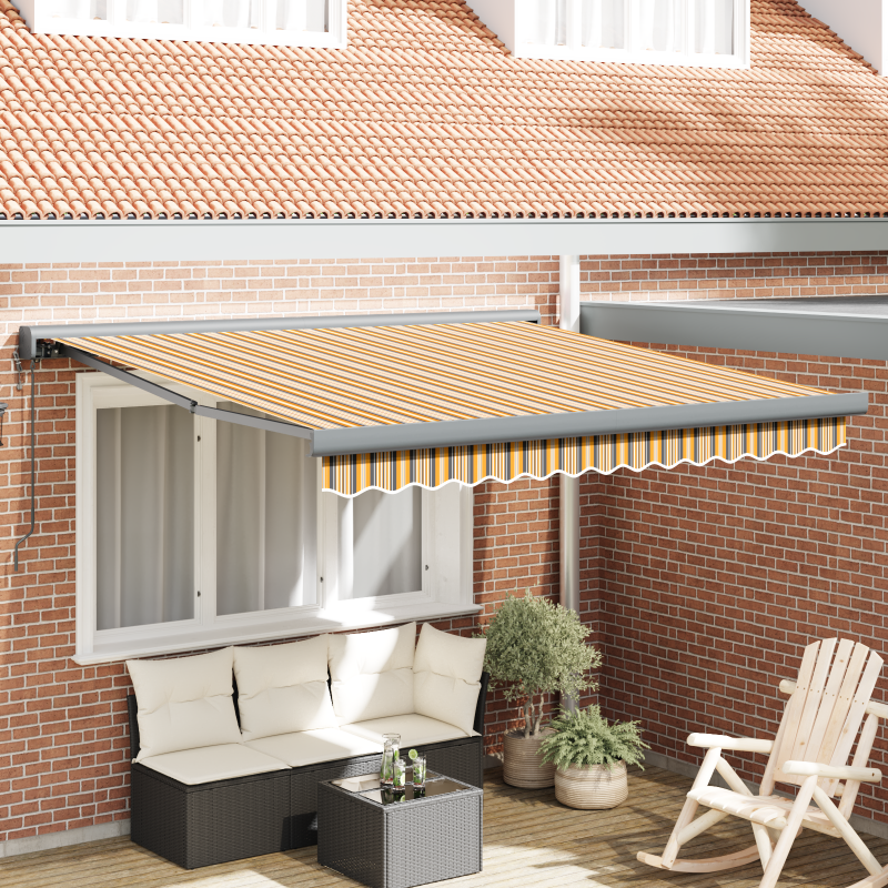 vidaXL Tenda Retrattile Automatica a Righe Multicolore 300x250 cm