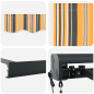 vidaXL Tenda Retrattile Automatica a Righe Multicolore 300x250 cm