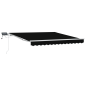 Tenda retrattile manuale con LED nera 300x250 cm Tenda retrattile manuale con LED nera 300x250 cm
