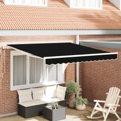 Tenda Retrattile Automatica vidaXL Nera 300x250 cm