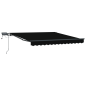 Tenda retrattile manuale vidaXL con LED nera 300x250 cm Tenda retrattile manuale vidaXL con LED nera 300x250 cm