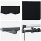 Tenda retrattile manuale vidaXL con LED nera 300x250 cm Tenda retrattile manuale vidaXL con LED nera 300x250 cm