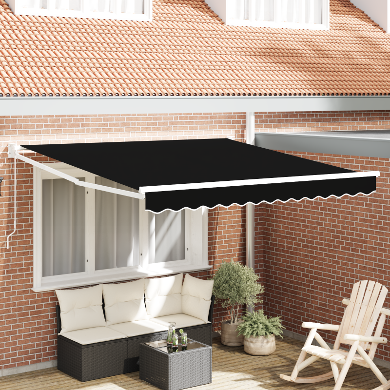 Tenda retrattile manuale vidaXL Nera 300x250 cm