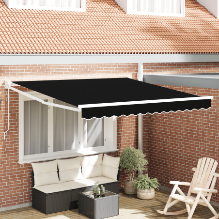 Tenda retrattile manuale vidaXL Nera 300x250 cm