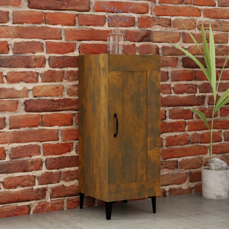 Credenza Rovere Fumo 34,5x34x90 cm in Legno Multistrato Credenza Rovere Fumo 34,5x34x90 cm in Legno Multistrato