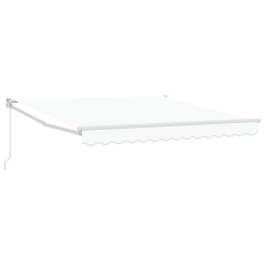 Ombrellone Retrattile Manuale Bianco 300x250 cm
