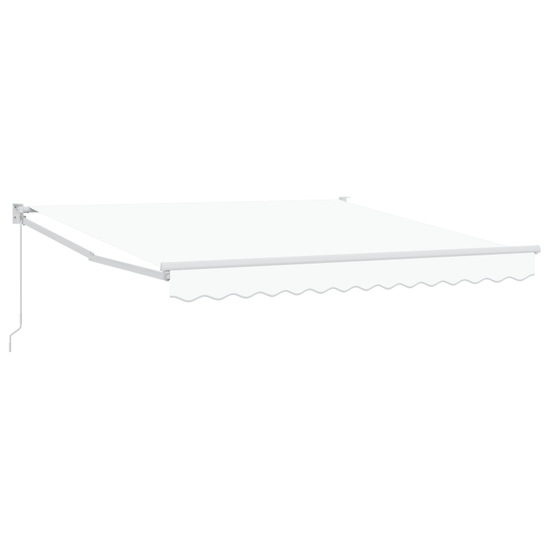 Ombrellone Retrattile Manuale Bianco 300x250 cm Ombrellone Retrattile Manuale Bianco 300x250 cm