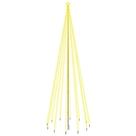 Albero di Natale con Puntale Bianco Caldo 732 LED 500 cm