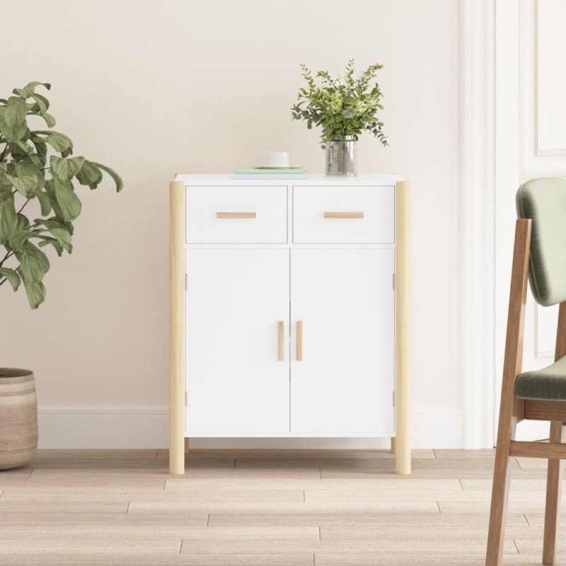 Credenza Bianca 62x38x75 cm in Legno Multistrato Credenza Bianca 62x38x75 cm in Legno Multistrato