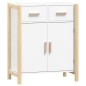 Credenza Bianca 62x38x75 cm in Legno Multistrato Credenza Bianca 62x38x75 cm in Legno Multistrato