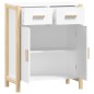 Credenza Bianca 62x38x75 cm in Legno Multistrato Credenza Bianca 62x38x75 cm in Legno Multistrato