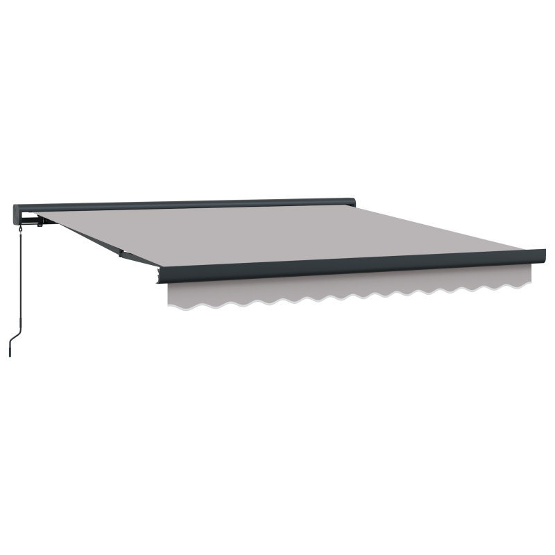 vidaXL Tenda Retrattile Manuale Grigio Chiaro 300x250 cm